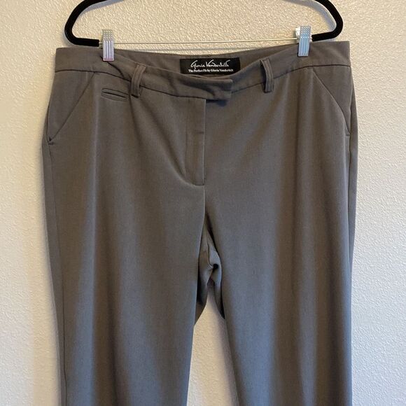 Gloria Vanderbilt- perfect fit Grey slacks- Size 18 - Picture 2 of 7